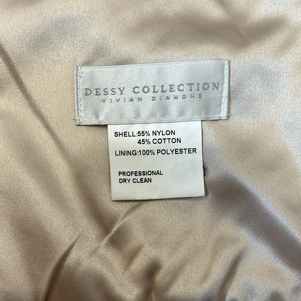 Dessy Collection by Vivian Dimond Ivory Strapless Sweetheart Lace Dress - Picture 5 of 6